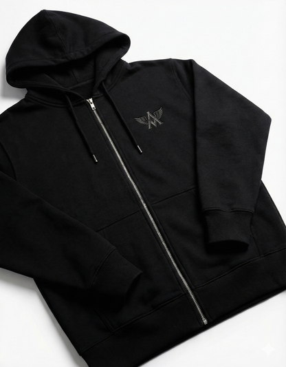 Arvitan "Signature" Embroidered Zip Hoodie | 400 GSM Heavyweight