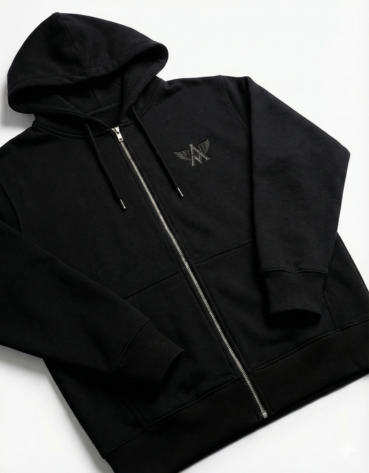 Arvitan "Signature" Embroidered Zip Hoodie | 400 GSM Heavyweight